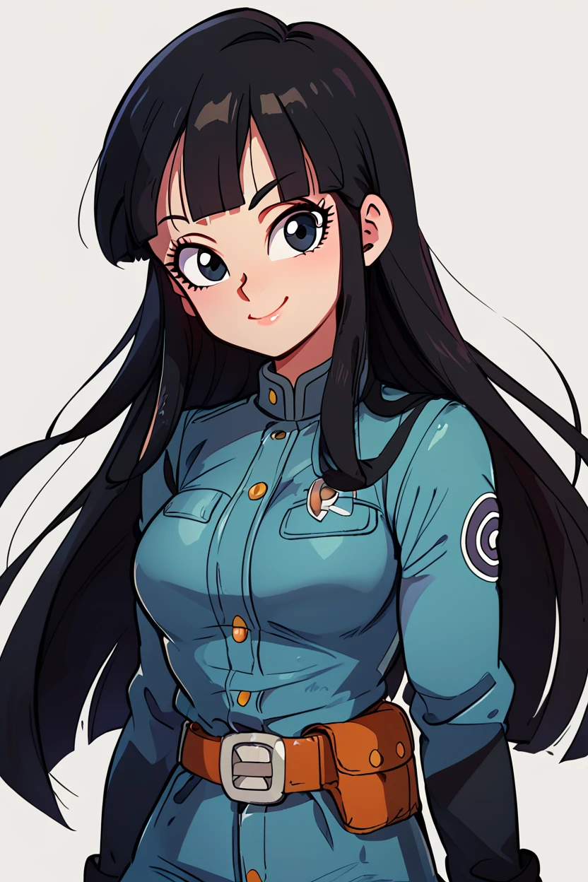 score_9, score_8_up, score_8, medium breasts, (curvy), cute, eyelashes, ,,, , ,,, zzMai, long hair, black hair, black eyes, blunt bangs, military uniform, belt, <lora:FutureMai_DragonBall_PDXL:1.0>, ,,,, BREAK, <lora:GoldenCAT_Lora_PDXL_v2:0.8>, smile, closed mouth, looking at viewer, cowboy shot, ,,, embedding:zPDXL, Expressiveh, ,,, <lora:Expressive_H-000001:0.4>,