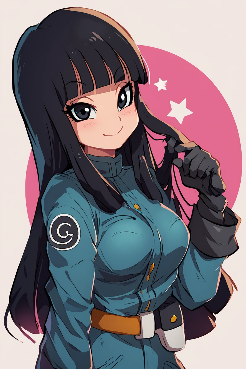 score_9, score_8_up, score_8, medium breasts, (curvy), cute, eyelashes, ,,, , ,,, zzMai, long hair, black hair, black eyes, blunt bangs, military uniform, belt, <lora:FutureMai_DragonBall_PDXL:1.0>, ,,,, BREAK, smile, looking at viewer, cowboy shot, ,,, embedding:zPDXL, Expressiveh, ,,, <lora:Zankuro_Style_PDXL:0.8> <lora:SDXLFaeTastic2400:0.5>, <lora:Expressive_H-000001:0.4>,