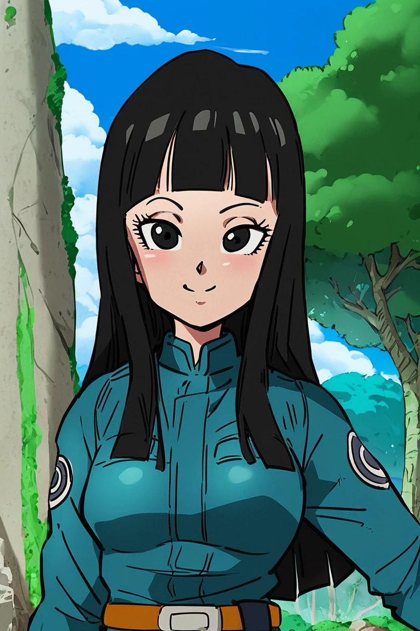 score_9, score_8_up, score_8, medium breasts, (curvy), cute, eyelashes, ,,, , ,,, zzMai, long hair, black hair, black eyes, blunt bangs, military uniform, belt, <lora:FutureMai_DragonBall_PDXL:1.0>, ,,,, BREAK, smile, looking at viewer, cowboy shot, ,,, outdoors, sky, day, cloud, tree, blue sky, sunny, ,,, Expressiveh, ,,, <lora:Alola_Style_PDXL:0.8>, <lora:Expressive_H-000001:0.4>,