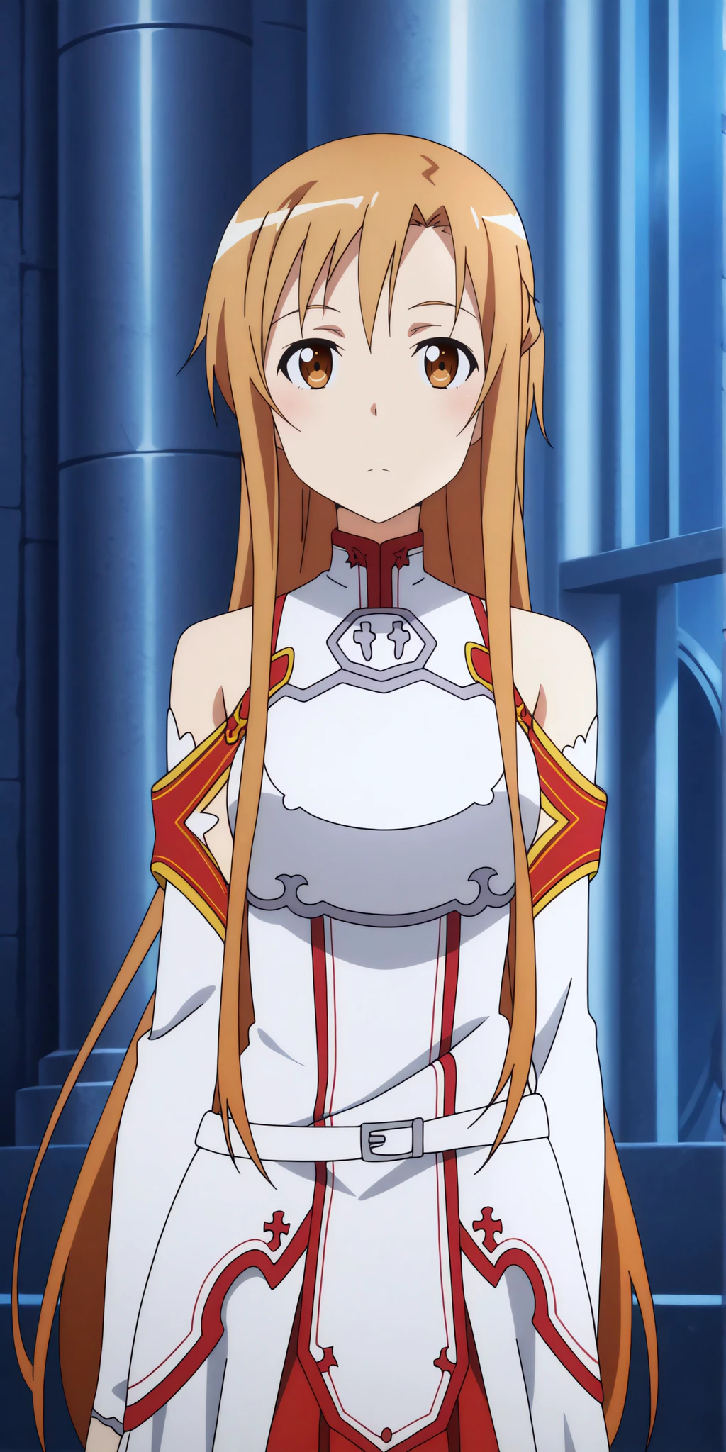 anime screencap, Asuna, kb captain outfit <lora:COMMISSION_SAO-Asuna_S1_costumes-illustriousv2:0.8>