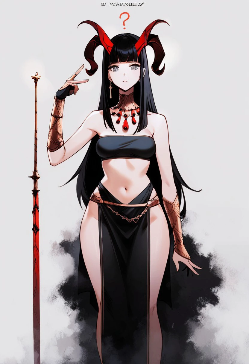 work of art, best qualityer, detailded, 1 girl Alone without clothes, natta sky, plein-air, fullmoon, stele, clouds, natta,,  dark sakura, (black gown), long hair, evil smile, Red loop, striped, thicc thighs