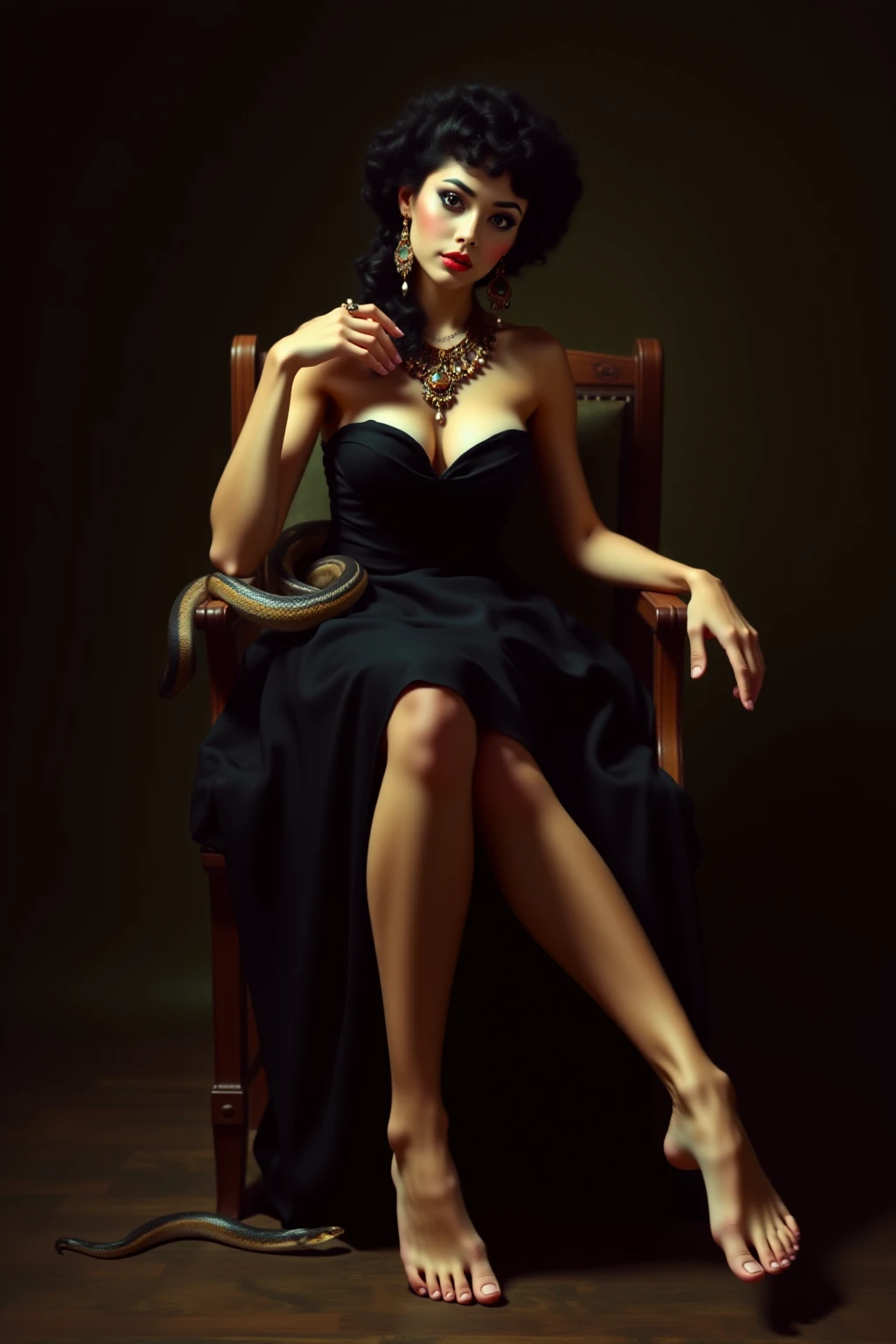 Woman with a snake - Orientalist photography style [Flux] v0.1