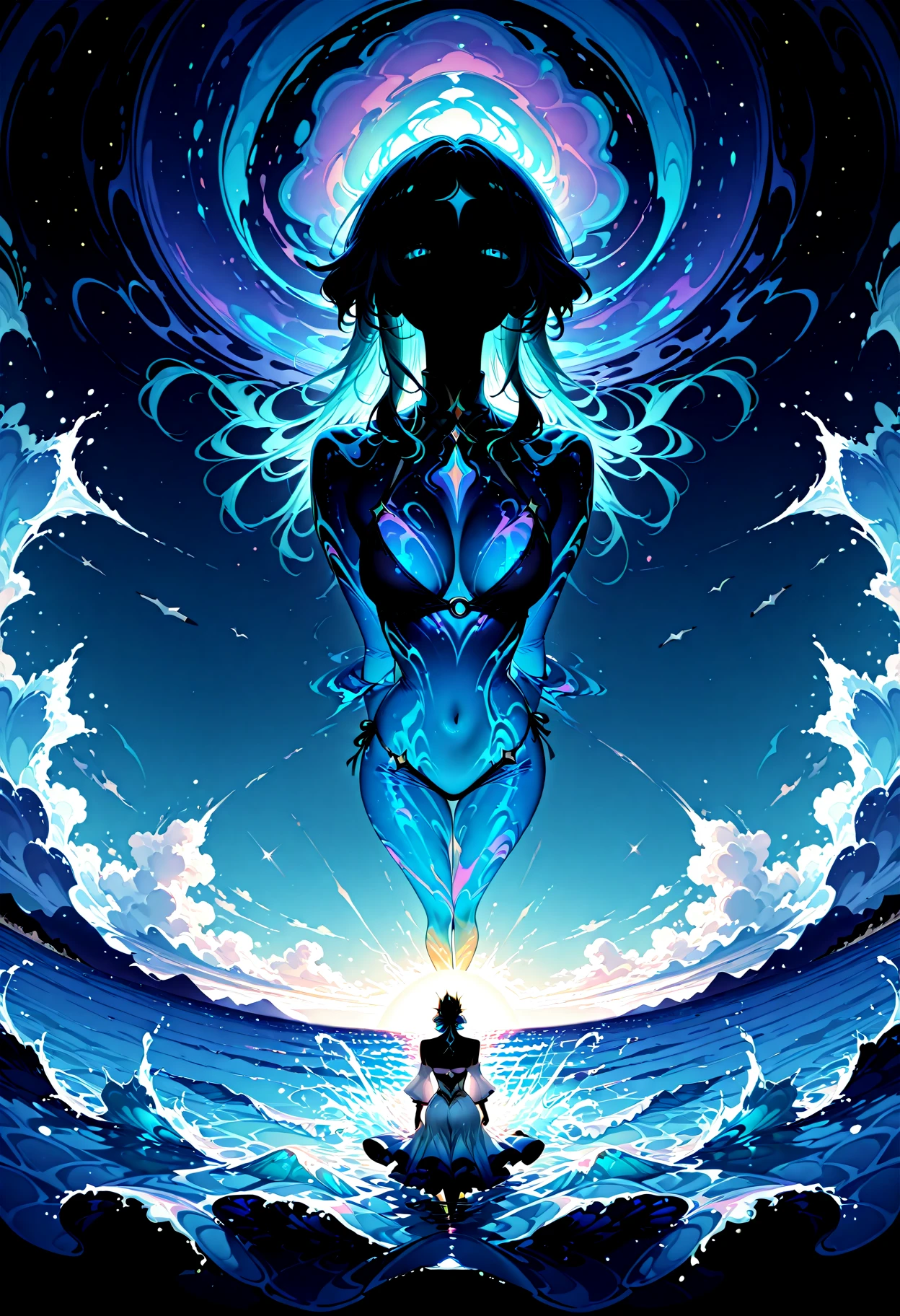 IllustriousQual <lora:Lucid_Tides:1> Lucid Tides, surreal, dreamlike, ocean