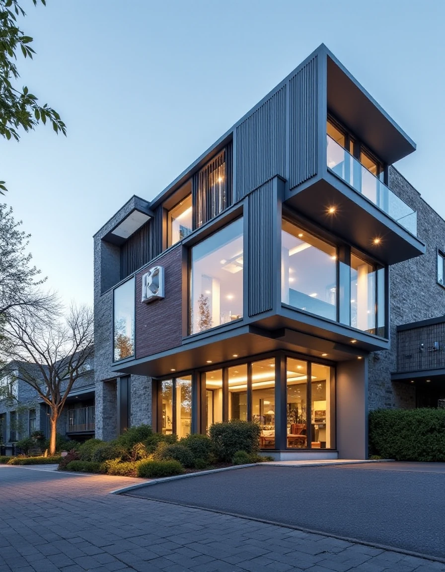 <lora:JJsModernHouse_Flux:1> , ((modern house)), buildungs, street, sky, curvy,, architecture photography, striking structures, clean lines, geometric shapes, dramatic angles, play of light and shadow, capturing architectural details, showcasing design elements, evoking mood, professional lighting, precise compositions, emphasizing scale and proportion, creating depth, architectural storytelling, capturing iconic landmarks, immersive experience