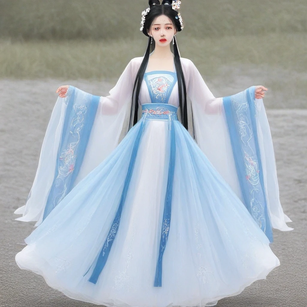 1girl, cute, hanfu dress