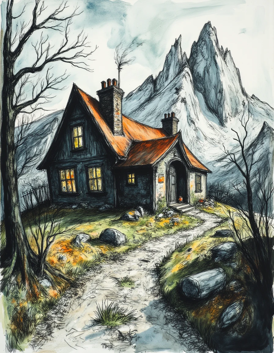 c4r1c4t8r3 a mountain cottage
<lora:Fun_Caricature:0.8>