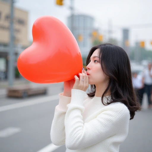 Blowing Balloons Heart balloon