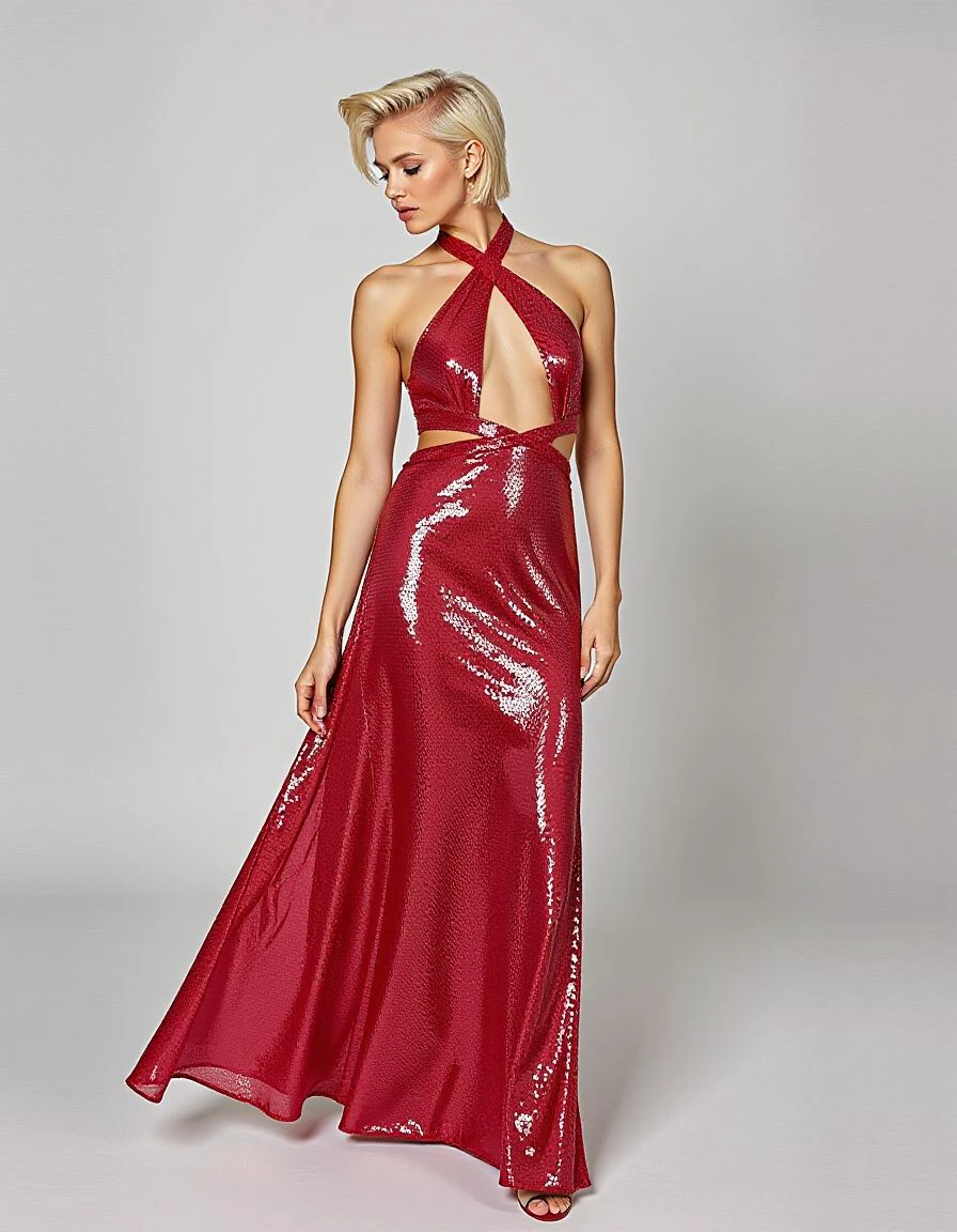[FLUX] Cutout Neckholder Maxi Dress 002 v1.0