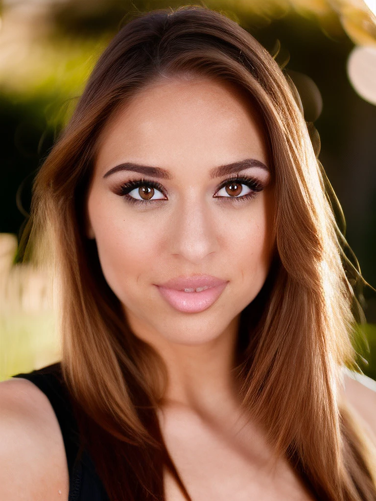 luvv, face details, intricate details, cute face, soft focus, ((cinematic, depth of field)), eyelashes, lip gloss, parted lips, tongue, bokeh, sunlight in hair, very long hair, wide eyes, bodysuit, <likenesshelpbyshurik3>