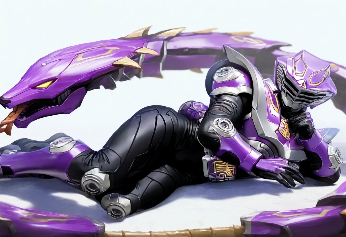 krouja,venosnaker,solo,1boy,white background,lying,armor,bodysuit,helmet,tokusatsu<lora:oujaIL:1>bed,on side,non-humanoid robot,constriction, very awa, masterpiece, best quality, amazing quality, very aesthetic, absurdres, newest, scenery, (volumetric lighting), <lora:spo_sdxl_10ep_4k-data_lora_webui:1>