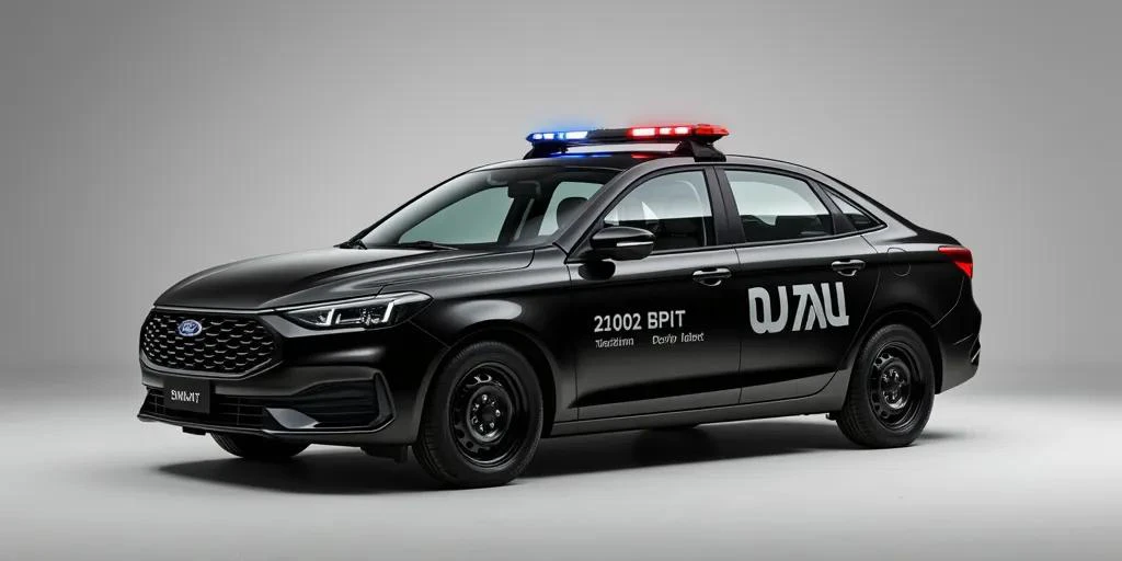 Floating vehicle of the future of the Federal Police of Brazil with police rotolight