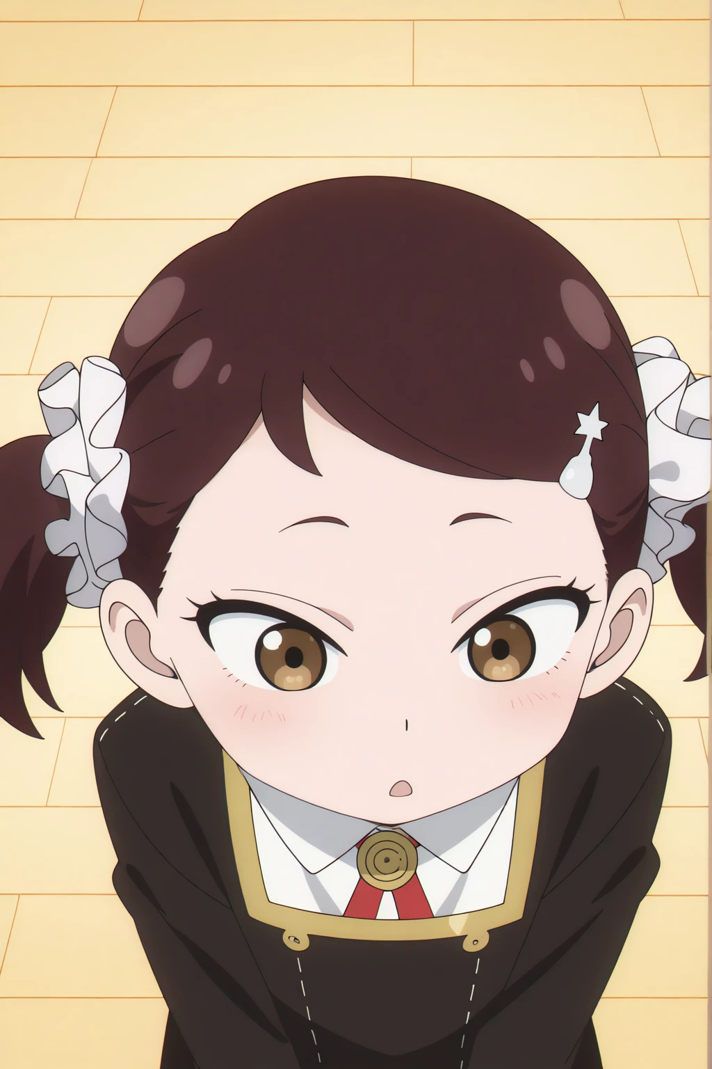 newest, anime coloring, anime screencap, Becky Blackbell, perspective, from above <lora:Spy_X_Family_-_Becky_Blackbell-Illustrious:0.8>