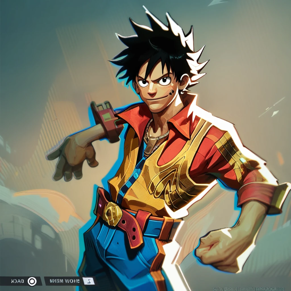 mvpscreen, score_9, score_8, score_7, masterpiece, solo, male focus, Luffy, Luffy_(One_Piece),