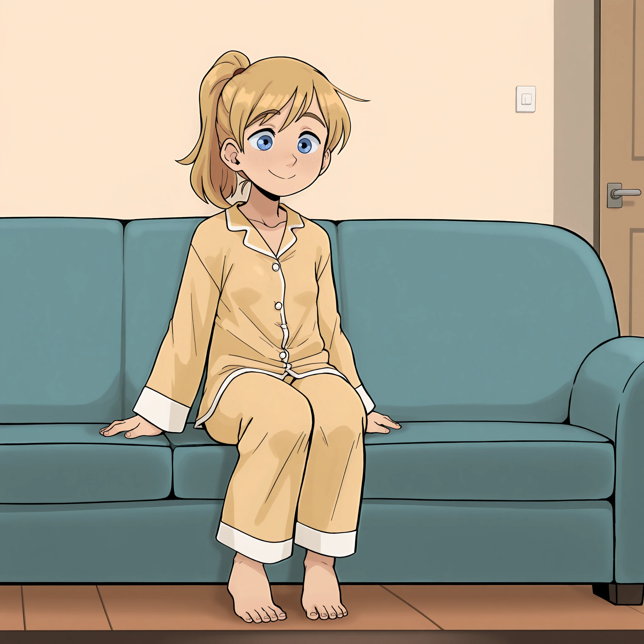 masterpiece, best quality, absurdes, 1girl, solo, full body,
(source_cartoon),
<lora:Riley Andersen (Inside Out) - Gnsisir Style (Illustrious):0.8>
Riley_Ander_Gnsisir, blue eyes, dirty blonde hair, ponytail, smile, happy,
pajamas,
indoors, couch,
<lora:Detailer_NoobAI_Incrs_v1:0.4> detailed,
