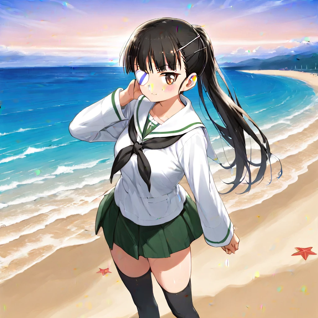 Mio Sakamoto in Oarai Girls Academy Uniform V1