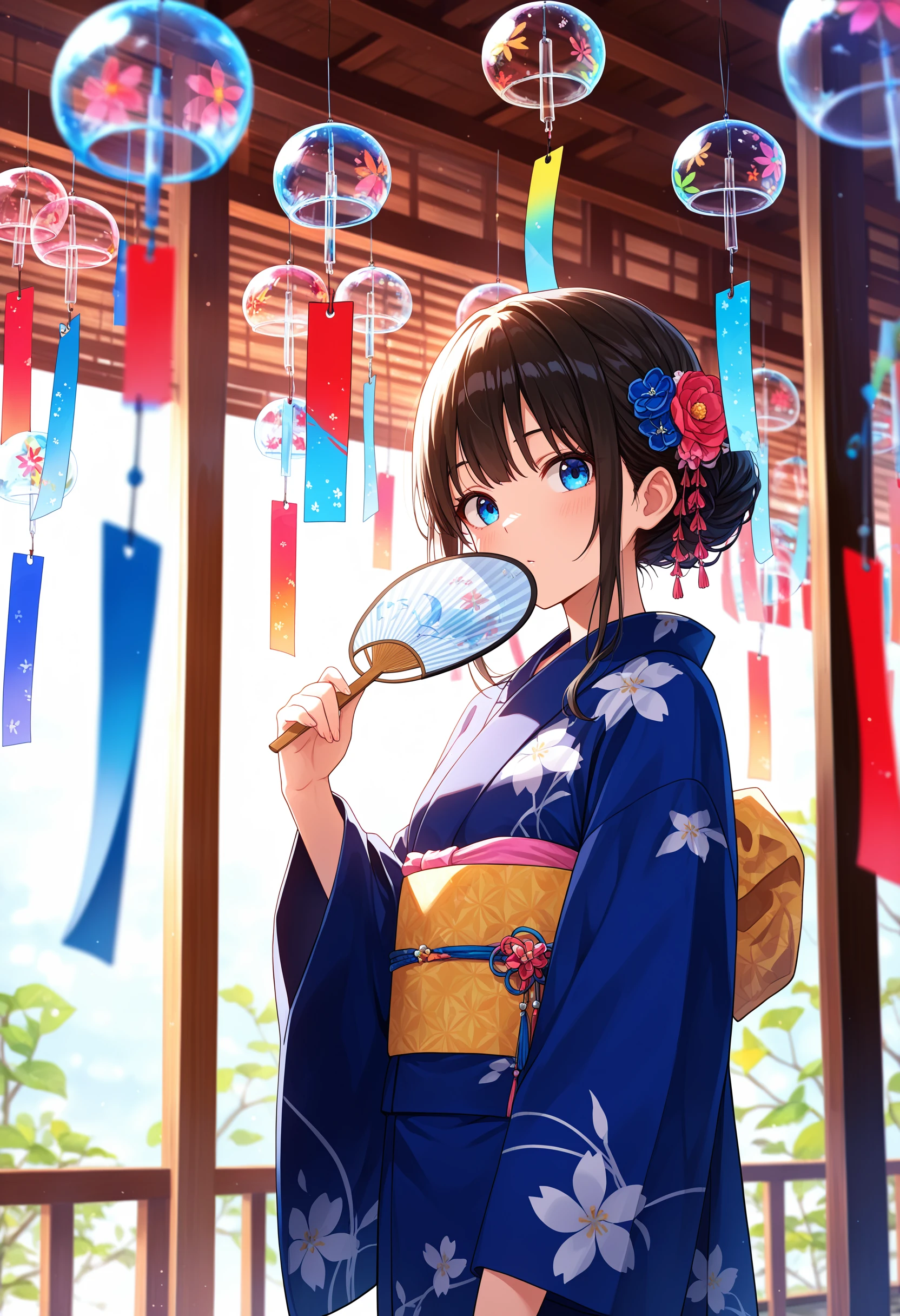 masterpiece, best quality, absurdres, safe
1girl, wind chime, kimono, hand fan
<lora:many_wind_chime_il_2_d16:1>
