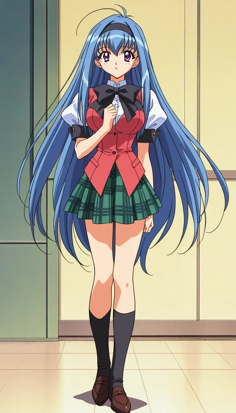 Masterpiece, Top Quality, High Definition, Hi-Res, One Girl, Solo, Angle from Below, Skirt, Shirt, Pink Eyes, White Y-shirt, Unbuttoned Shirt, Unbuttoned, Fluffy, Cleavage,Protruding, Hard, Blue Long Hair, Pleated Skirt, Socks, Black Skirt, Long Hair, Long Sleeve, Bangs, School Uniform, Black Socks, Dress Shirt, Smile, Sweaty, Drenched, Sheer view, Sheer clothing, Wind-in-the-wind skirt, Lift up skirt, Crotch line, Hip line, White underwear, Panty shots, Beautiful leg line, Water droplets running down your feet, Drenched lower body, Wet waist, Excess crotch droplets, Three-dimensional feeling of body parts, Exposed undergarment, Realistic skin texture, Focused on feet, Kneeling, Knees spread, Bright room, Finger shifting panties position, lighting from below, bitten panties