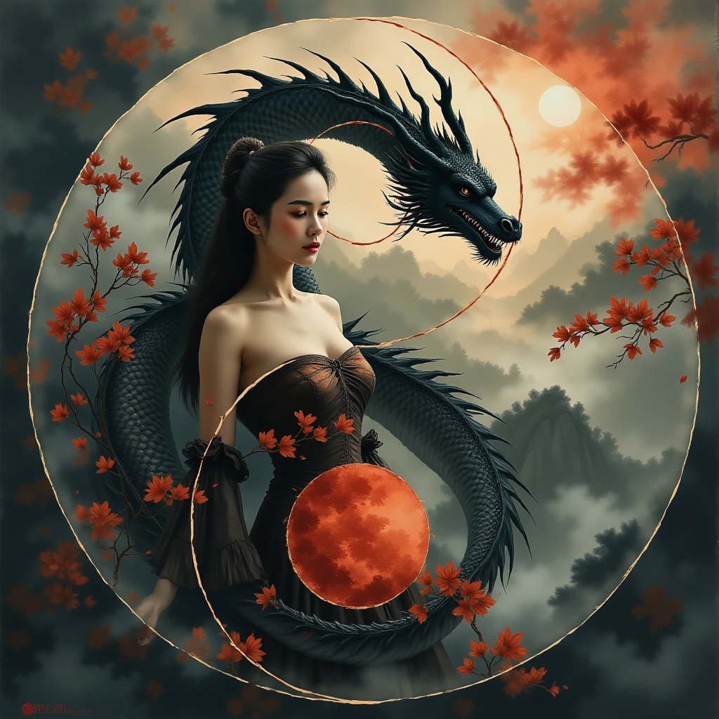 Flux_shaped | built-in Yin and Yang ink