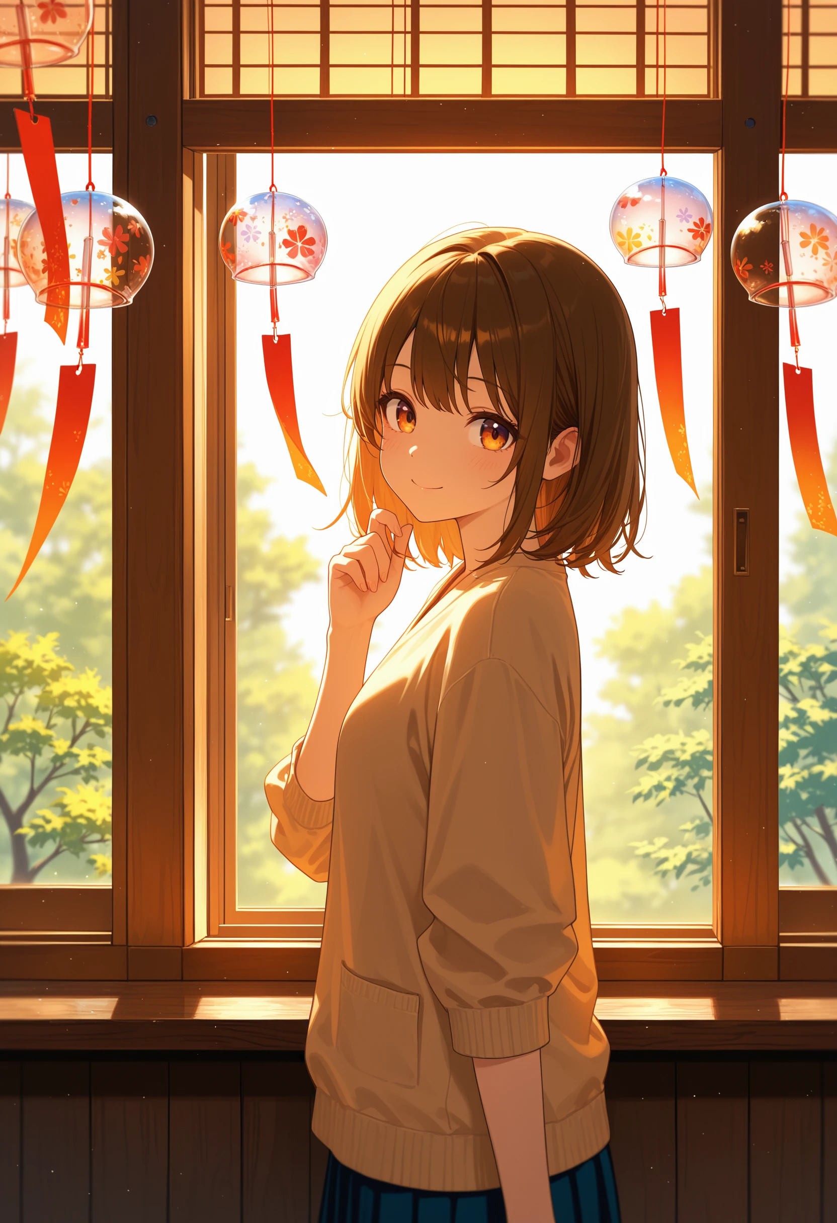 masterpiece, best quality, absurdres, safe
1girl, wind chime, smile, window
<lora:many_wind_chime_il_2_d16:1>