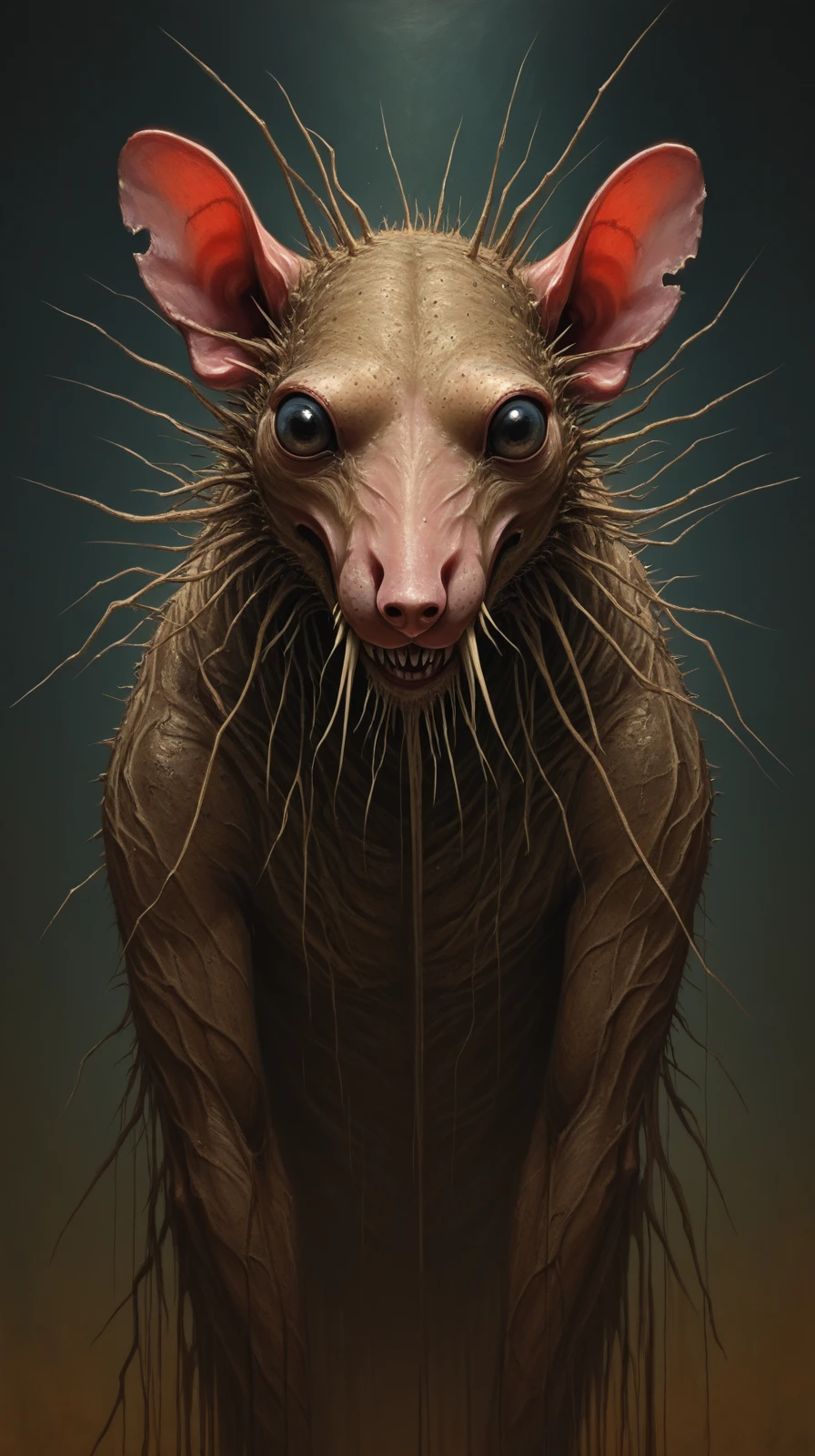 <lora:urotatoIL11:0.8>, ur0tat0il11, masterpiece, best quality, newest, absurdres, highres, upper body, realistic portrait, swamp rat