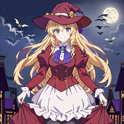 1girl, anime girl, ((<lora:AkuyakuReijouTenseiOjisan_AuvergneGrace_Lora:0.9>)), Auvergne Grace, Halloween costume, witch clothes for halloween, halloween cosplay, High quality light, 4k resolution