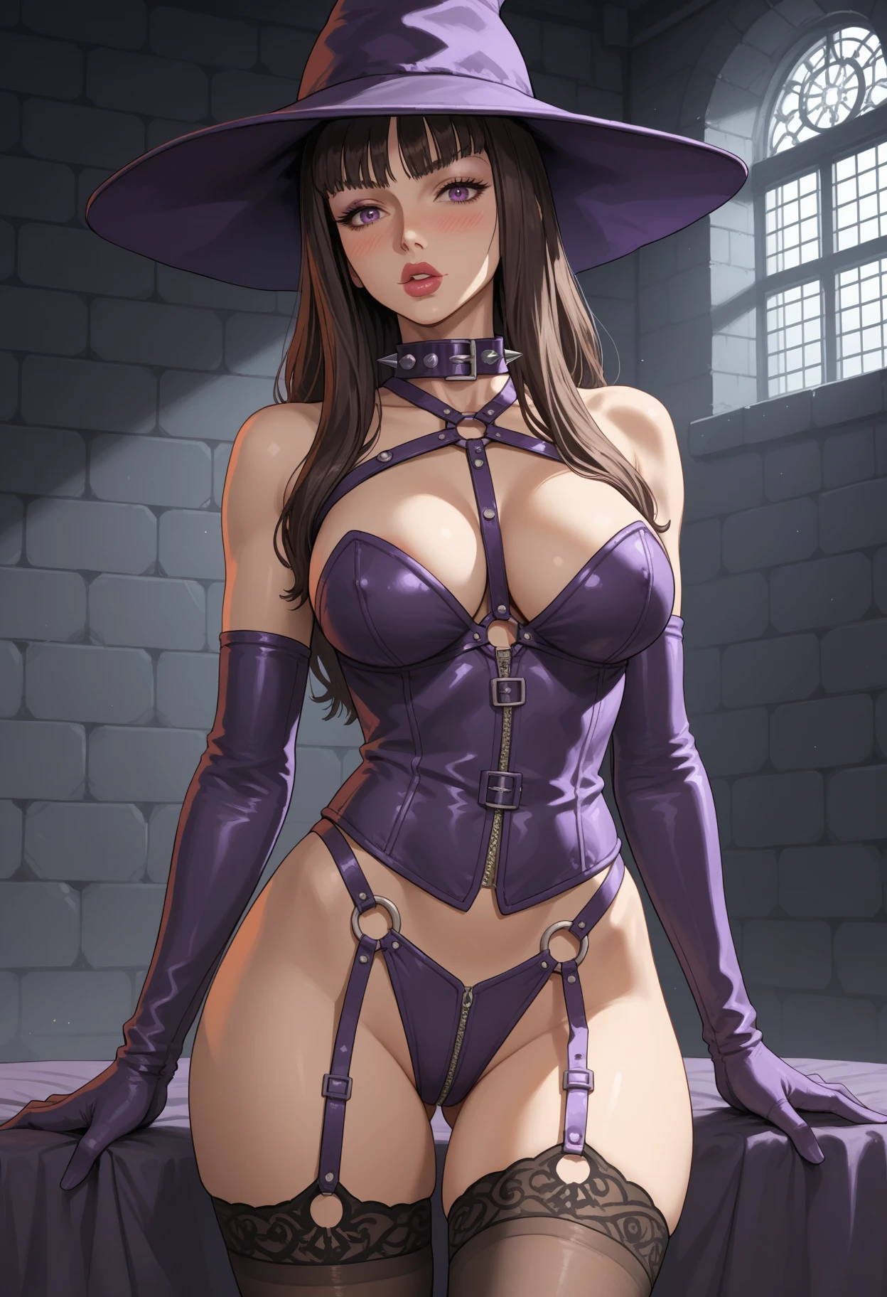 (score_9, score_8_up, score_7_up:2.0), source_anime, (ai-generated:1.2), (intricate details:1.2), (Naturally Cool Detailer:1.2), (masterpiece:1.2), (best quality:1.3), (SDXLrender_v1.0:1.2), (Improve Overall Realism:1.2), (Enhance CGI Realism:1.2), (Maximize Detail Slider:2.2),
4k, HD, 8k, highres, antialiasing, detailed textures, BREAK 1girl, (explicit sexual acts:2.0), (explicit photography:1.8), (explicit sexual acts:2.0), (explicit photography:1.8), lisa (genshin impact), hetero, penis, 1boy, vaginal, yellow eyes, hat, sex, sundress, pussy, looking at viewer, blush, short sleeves, straight hair, (thick thighs:1.6), long hair, brown hair, clothed sex, purple sundress, witch hat, clothes lift, flower, solo, spread legs, panties aside, white panties, bangs, uncensored, clitoris, skirt lift, girl on top, straddling, lifted by self, (interracial:1.8), (rolling eyes:1.8), (moaning:2.0) BREAK epic cinematic lighting, (nsfw), highres, extremely detailed, 8k photo, best quality, beautiful lighting, intricate details, realistic, detailed face and eyes, photorealistic, photo, masterpiece, realistic shadows, realism, photorealism, trending on Artstation 8k HD high definition detailed realistic, detailed, skin texture, hyper detailed, realistic skin texture, armature, best quality, ultra high res, high resolution, detailed, raw photo, sharp re, rich colors hyper realistic lifelike texture dramatic lighting unrealengine trending on artstation, art by Greg Rutkowski, photography captured with Sony A9III, 64.3 MP, 5.6, 300mm lens, 4k, realistic.