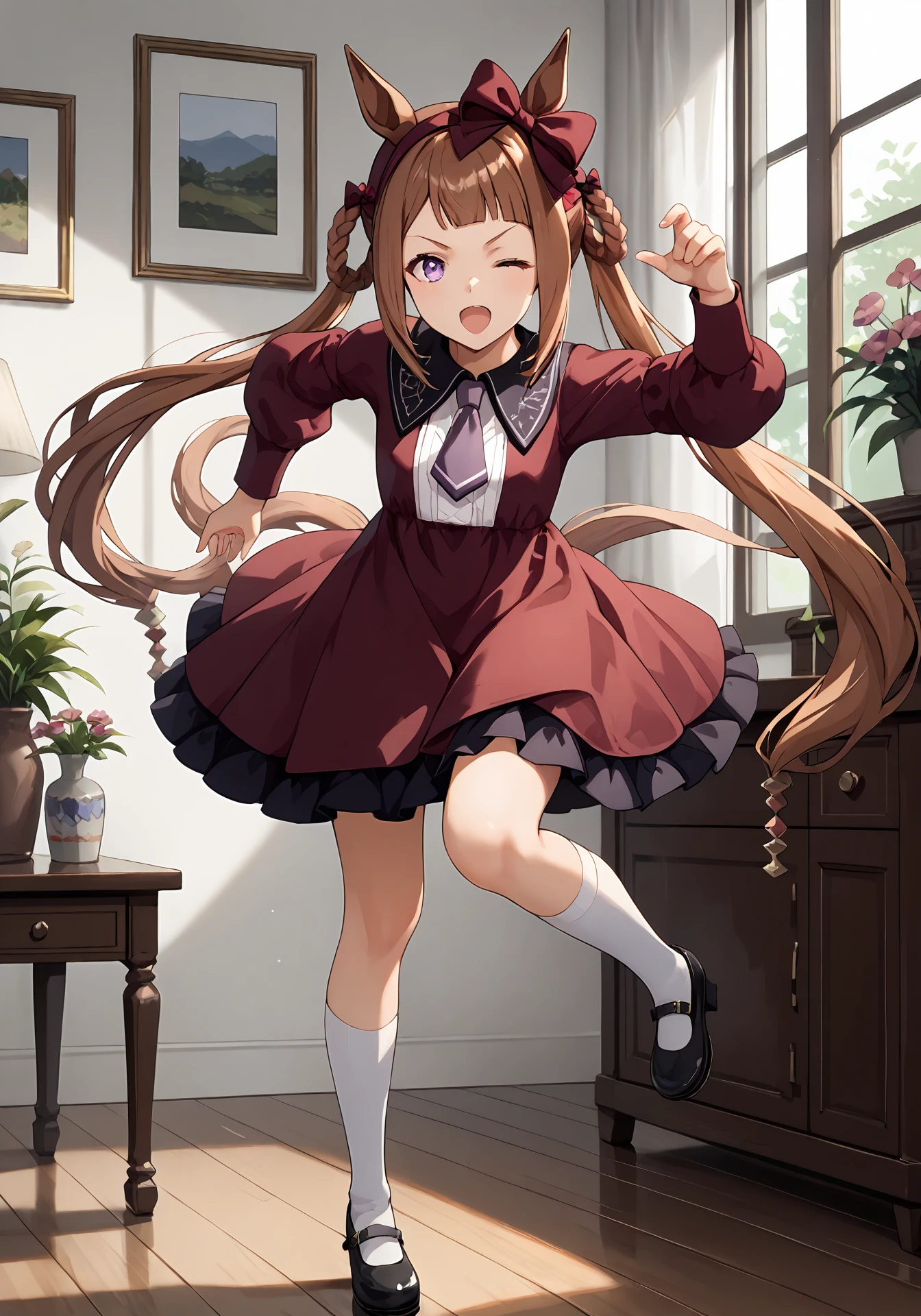 ultra-detailed, CG, perfect atwork, perfect female figure, 1 girl, Aerith Gainsborough, choker, cropped jacket, hair bow, bracelet, pink dress, looking down nervously, shy, embarrassed aroused and shocked, outdoors, standing legs crossed, peeing herself, peeing down her legs, a small puddle of her own urine is forming around her feet on the dry ground, very desperate to pee, peeing, wetting herself, urination, naughty, streaming tears, wide-eyed, makeup, scared, despair, panicking, high detail, multiple views, Realism, Hyperrealism, wide shot, masterpiece, highres, UHD, anatomically correct, high quality, super detail, high details, best quality, highres, award winning, 8k, textured skin