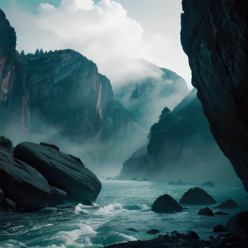 (no humans, low view, scenary, perspective:1.5), (Rapidly flowing river carving through deep canyons, Rocks and boulders in various shades of gray and brown, Turquoise water glistening under the bright sunlight, Spray of water creating misty clouds, Sharp and detailed focus, High contrast lighting, Dramatic and intense atmosphere., soft diffused lighting, in the night, dusk), stunning modern urban upscale environment, ultra realistic, concept art, elegant, extremely detailed, intricate, sharp focus, depth of field, volumetric fog, HDR, 32K, 16K, natural lighting, professional photograph (in style of Daniel Kordan:1.5), movie promotional poster, vibrant details, abstract beauty, UHD <lora:photo_aesthetic_slider:0.7> <lora:hyperdetailer_v080:0.3> BREAK
ethereal and emotive photography, professional color grading, rich deep colors, studio quality, color-accurate, spectrum-precise, perceptually accurate, color calibrated, tone-mapped, professional photograph taken by Leica SL2, APO-Summicron-SL 75mm F2 ASPH, Kodak Tri-X 320