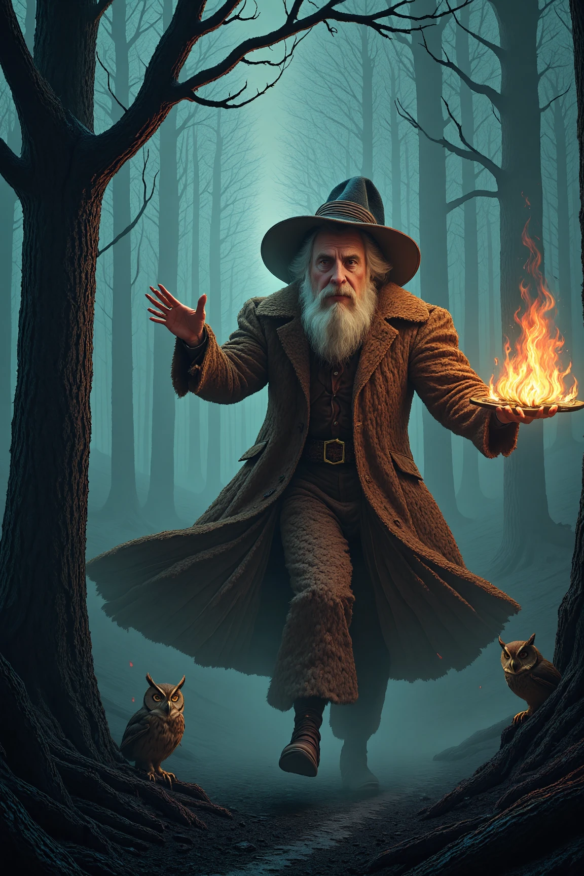 Mysterious wonderful and strange, in the darkness of future's past the magician longs to see, one chants out between two worlds, fire walk with me, the owls are not what they seem, we live inside a dream