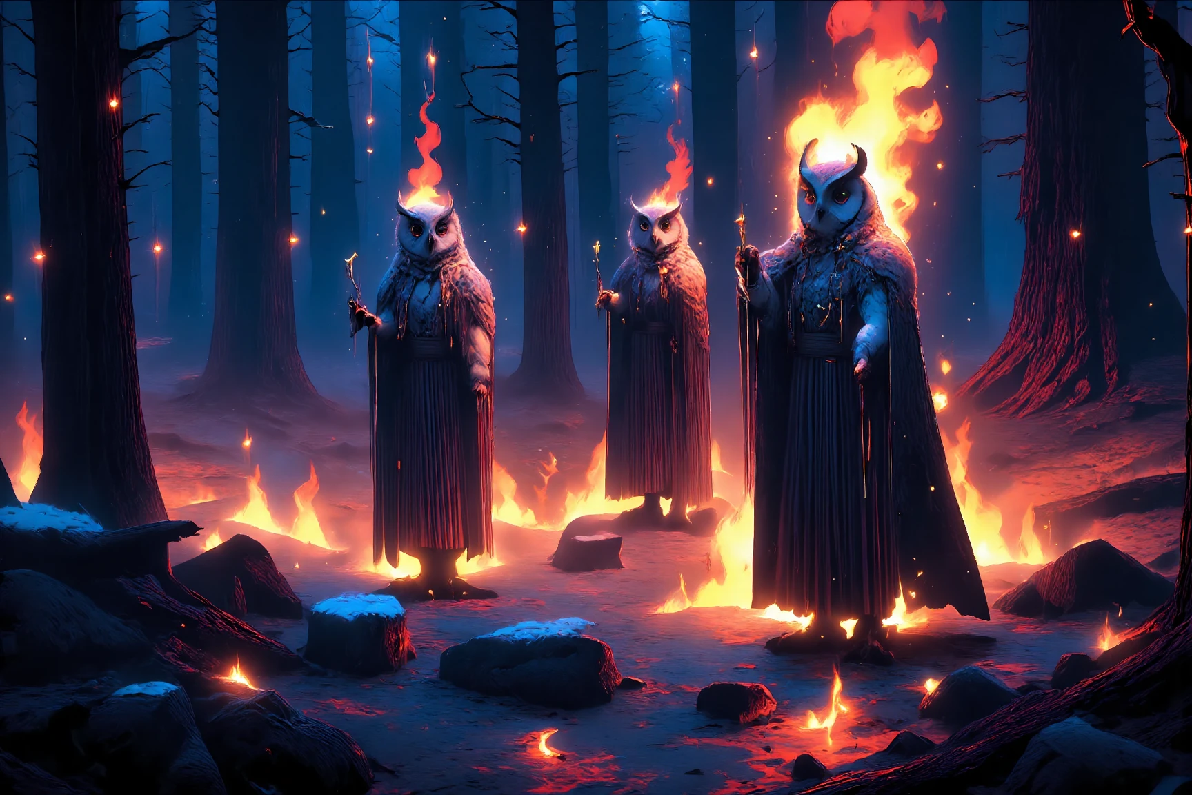 Mysterious wonderful and strange, in the darkness of future's past the magician longs to see, one chants out between two worlds, fire walk with me, the owls are not what they seem, we live inside a dream