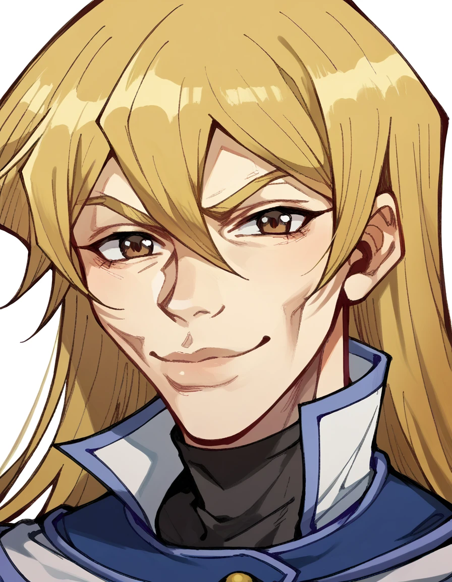 score_9, score_8_up, score_7_up, source_anime, <lora:asuka-tenjouin-ponyxl-lora-nochekaiser:1> asuka tenjouin, blonde hair, brown eyes, hair between eyes, long hair, straight hair, very long hair, large breasts, <lora:kazuya-guy-ponyxl-lora-nochekaiser:1>, kazuya guy, looking at viewer, portrait, smile,, ,