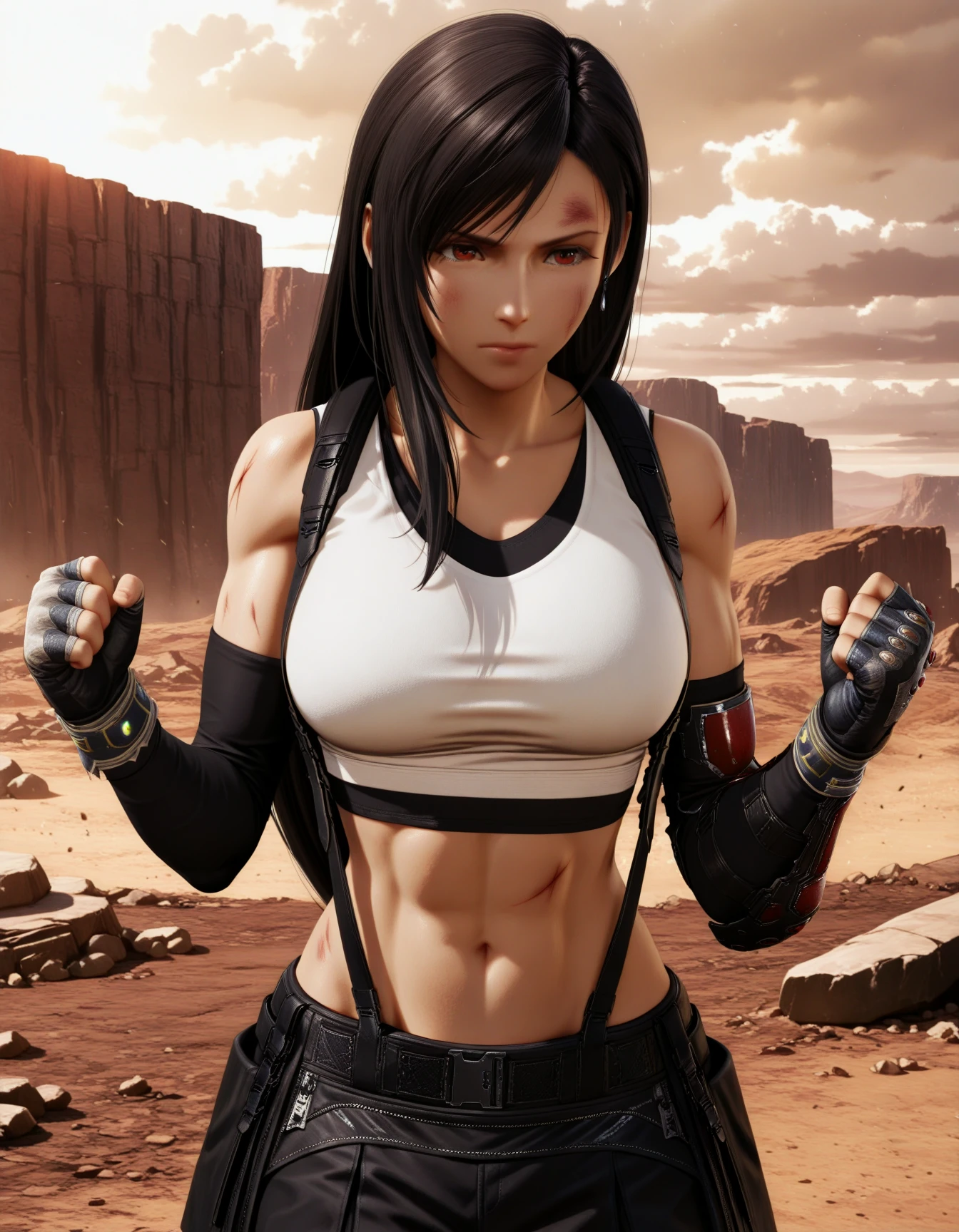 (((Perfect body,White and tender skin,(((japanese clothes, sideboob,Black top, Gold belt, black sleeves, black Japanese pants ))),(((sui-feng, short hair, short hair with long locks,Black hair))),((masterpiece)),high resolution, ((Best quality at best)),masterpiece,quality,Best quality,((( Exquisite facial features,Looking at the audience,There is light in the eyes,anger,frown))),))),(((Light and shadow,Well-developed muscles,Chest muscles,Abdominal muscles,))),(((Looking at the camera,black background,)))),