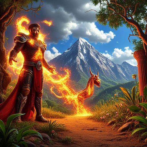 Fantasy Battle Scenes in the style of The Crump Effect V1