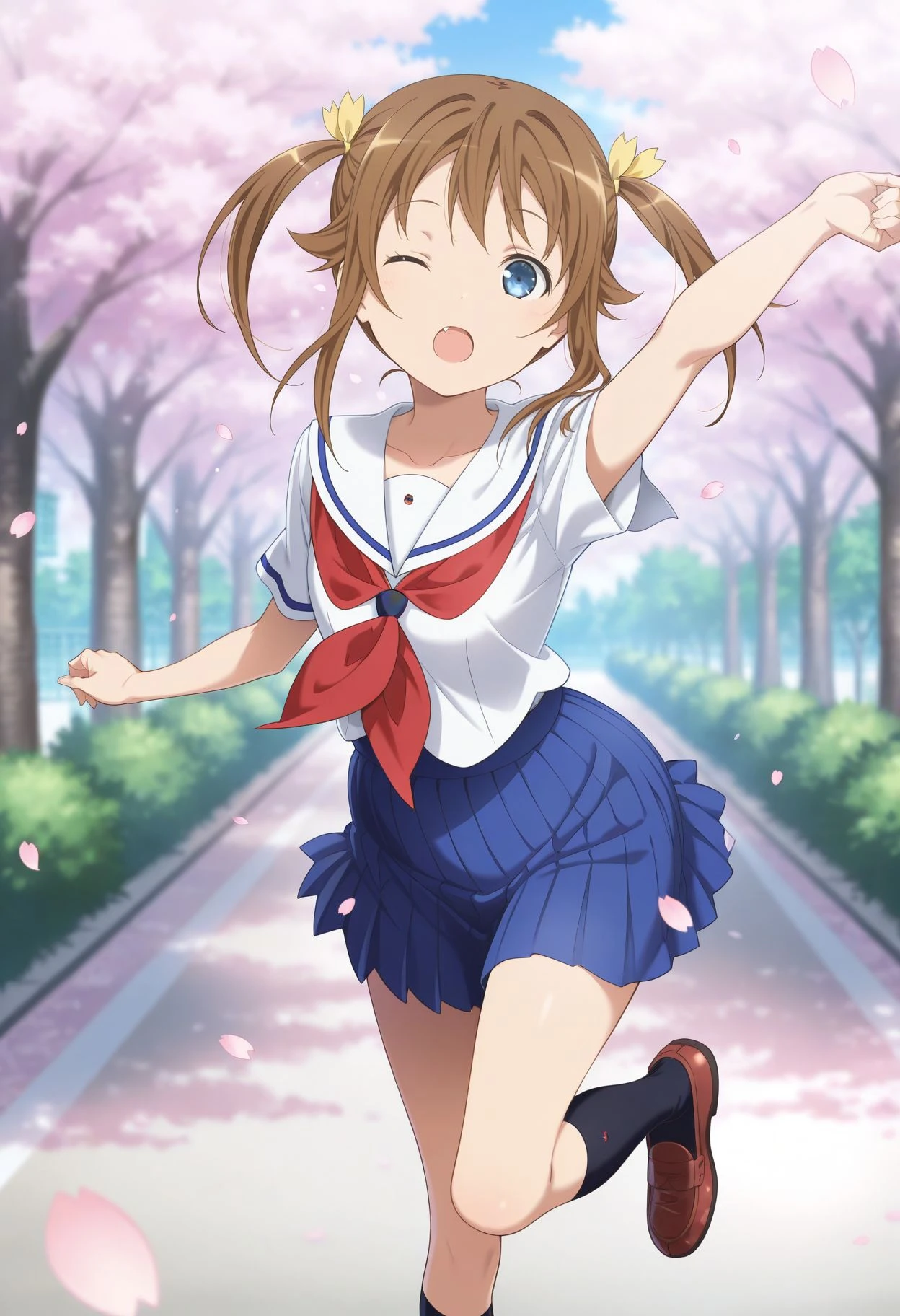 highest quality、8K、one girl,full body figure,ロリbig breasts、child、primary school student、low length、very big boobs,big boobs,perfect 5-fingered hands、Nanoha Takamachi、school uniform、mini skirt、I can see white panties、whitepanty、shy face、perfect thing、big breasts、two perfect arms、two perfect legs、detailed description、small details、detailed face、white skin、lift skirt、Skirt flip、erotic pose、Nanoha Takamachi、takamachi nanoha、going up stairs、turn around、look back、Pose that emphasizes the buttocks