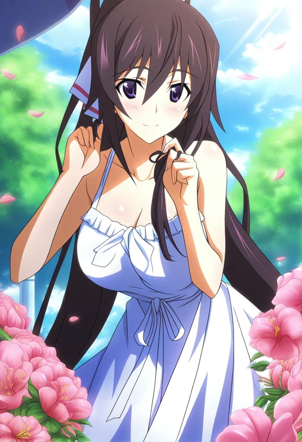 白いブラトップとパンティーを着たwomanのアニメWind画像, Enchanting anime girl, maAlso kitagawa fanart, makoto shinka, Also,  , anime Highest girl, Sexy pose, Smooth anime CG art, Asuka suit worn under clothes!, Kschaert Krentz Key Art Feminine, Ayaka Genshin Impact, Zerochan Art, White panties,Camel Toe,whole body,White Pantyhose,squinting,Panty shot,å©•ä¸,One girl,star earAlsogs,一人in,Black Hair,Braiding,Medium Hair,bangs,bright瞳,茶colorの目,Hair between the eyes,White Eyes, 1akebi komichi, elegant tiara
metal collar,Neck ribbon,White shirt,Black Ribbon,Center frill,corset dress,Blue clothes,Long sleeve,Frilled Skirt,Medium chest,collarbone,笑face, blush,
Mary Jane,Outdoor,Grass,Wind,Wind lift,Fallen leaves,, Amazing visuals, High resolution,masterpiece,Highest quality,, 18-year-old,若いwoman,beautiful指,beautiful長い脚,beautiful体,beautiful鼻,beautifulキャラクターデザイン, Perfect Eyes, perfect face,Expressive eyes, white Sailoruniform
official art,Very detailed CG ユニティ 8k 壁紙, Perfect lighting,colorful, bright_front_face_Lighting,Glowing Skin, 
(masterpiece:1.0),(Highest_quality:1.0), 超High resolution,4K,Very detailed, (一人のwoman)、(​masterpiece)、(Highest qualtiy)、(Ultra-detailed)、(High saturation)、(CG Illustrinion)、((Full Angle))、woman, 18-year-old、Delicine beautiful face、(red blush)、(Wavy long hair、Dark Black Hair)、(Disheveled Hair)、((Shoulder top))、See-through clothing:1.3、((Black Stockings))、(Pink lace panties)、(Dark blue pleined skirt)、(teinedium sized breasts,、((looked back))、(床に座るwoman)、The Highest lighting、Simple Background Photos, 8k, High resolution, High resolution, Absurd:1.2, 400 for Kodak Port, Film Grain, Blurred Background, Bokeh:1.2, Lens flare, (Vibrant_color:1.2), (beautiful_face:1.5),(narrow_Waist), ,Browsing Caution, masterpiece, Highest quality, Kurokawa_Akane, Closed_mouth, collarbone, School_uniform, Looking_in_Audience, neckerchief, Outdoor, Sailor_collar, School_uniform, Seraphim, 笑face, 一人in, upper,  (Perfect hands, Perfect Anatomy),
