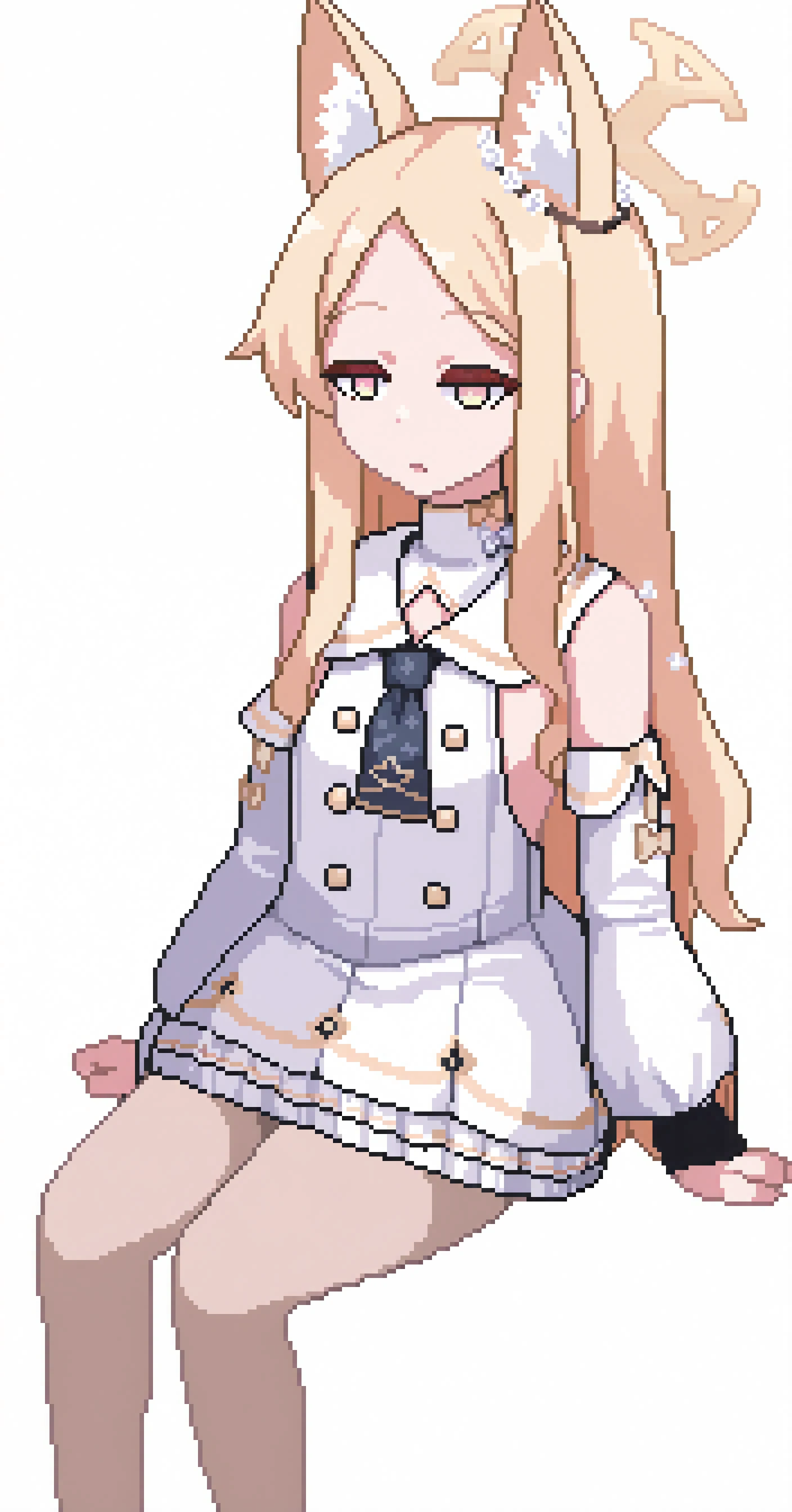 seia (blue archive)
masterpiece, best quality, newest,
1girl, solo, white dress, bare shoulders, detached sleeves, pantyhose,