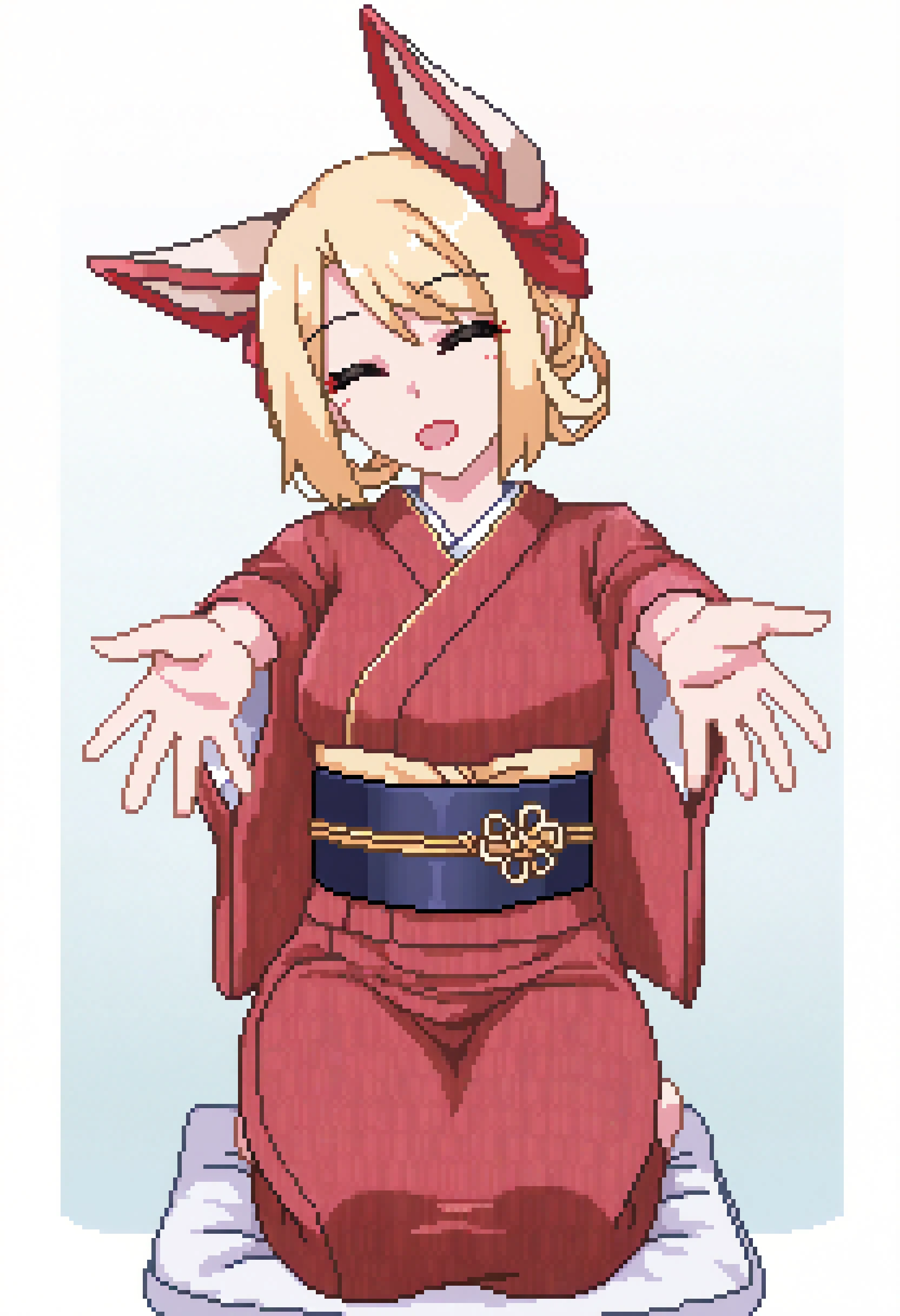 score_9, score_8_up, score_7_up, BREAK
Kimono_Wano_Carrot_ownwaifu,
1girl, blonde hair, rabbit girl, furry female, short hair, rabbit tail,  , rabbit ears, animal ears, collarbone, red eyes, white fur, animal nose, body fur, buck teeth, bangs, groin, white skin, 
japanese clothes, kimono, obi, sash, floral print, 
(portrait, head tilt, looking at viewer), straight-on,  white border, bokeh, solo,