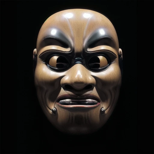 (still life, simple background, black background, studio lighting, flashlight), (noh_masks, Japanese traditional mask of Noh, centered composition, frontal view, straight on, darth vadar:1.3), no humans, unparalleled masterpiece, finely detail, incredibly absurdres, perfect artwork, highres, intricate, UHD, HDR, 32K, 16K, promotional poster, natural lighting, professional photograph (in style of Edward Weston:1.5), vibrant details, abstract beauty, studio quality, UHD, professionally color graded, (ethereal and emotive photography, professional color grading, rich deep colors, studio quality, color-accurate, spectrum-precise, perceptually accurate, color calibrated, tone-mapped), (professional photograph with Pentax K-1, HD Pentax-D FA 50mm F1.8, Fujifilm Provia 400X) <lora:photo_aesthetic_slider:0.7> <lora:hyperdetailer_v080:0.3> <lora:BT_Noh_Masks_v1:0.5>