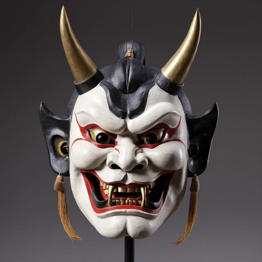 <lora:Kabuki_Face_SDXL_Panache:0.5> kabuk1, oni, mask