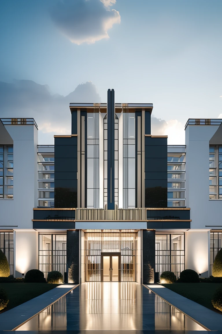 <lora:JJsArtdecoBuilding:1> , (artdeco building), (masterpiece) , ((best quality)), dramatic lighting, high quality, outdoors, sky, day, cloud, blue sky, building, scenery, road, real world location, sunlight, enough detail, high resolution,super realistic, Photorealistic, highly detailed, balcony, plants, door,, parking slot, paving, highly detailed,, city, cityscape, golden ratio,, architecture photography, striking structures, clean lines, geometric shapes, dramatic angles, play of light and shadow, capturing architectural details, showcasing design elements, evoking mood, professional lighting, precise compositions, emphasizing scale and proportion, creating depth, architectural storytelling, capturing iconic landmarks, immersive experience