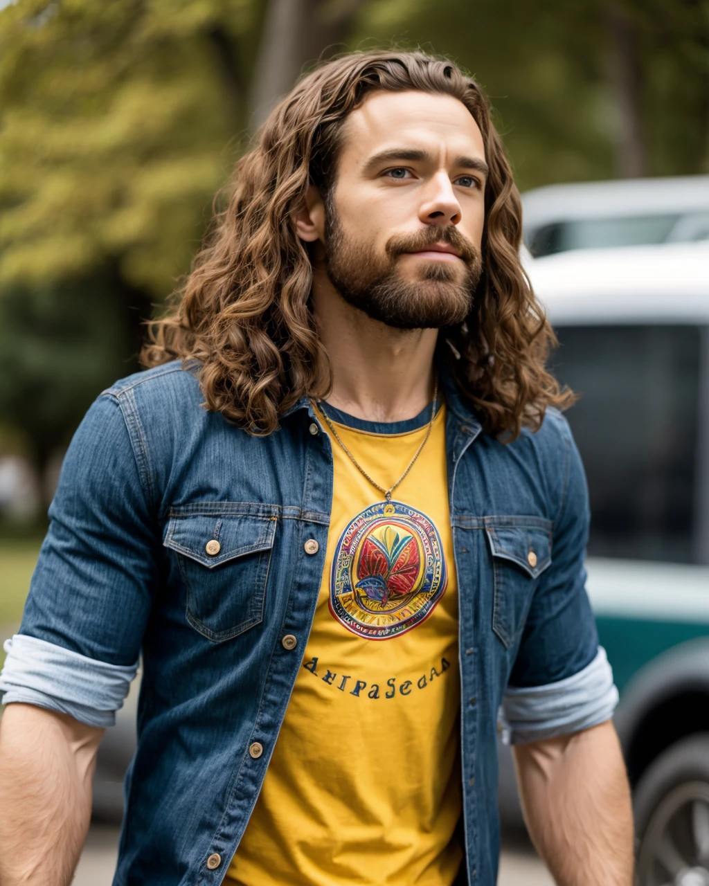 man, forrestGNRC, rundown print, :p, hippie outfit, university
