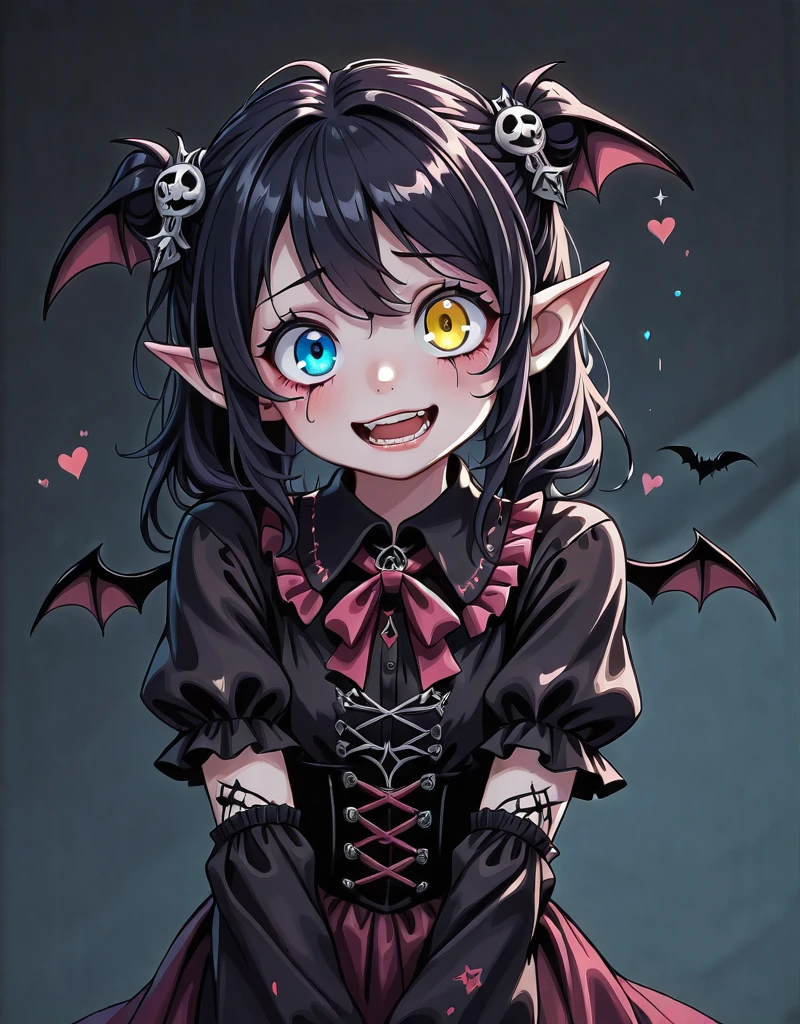 <lora:Joker_Smile:1> jsmil, 1girl, cute, heterochromia, pointy ears,