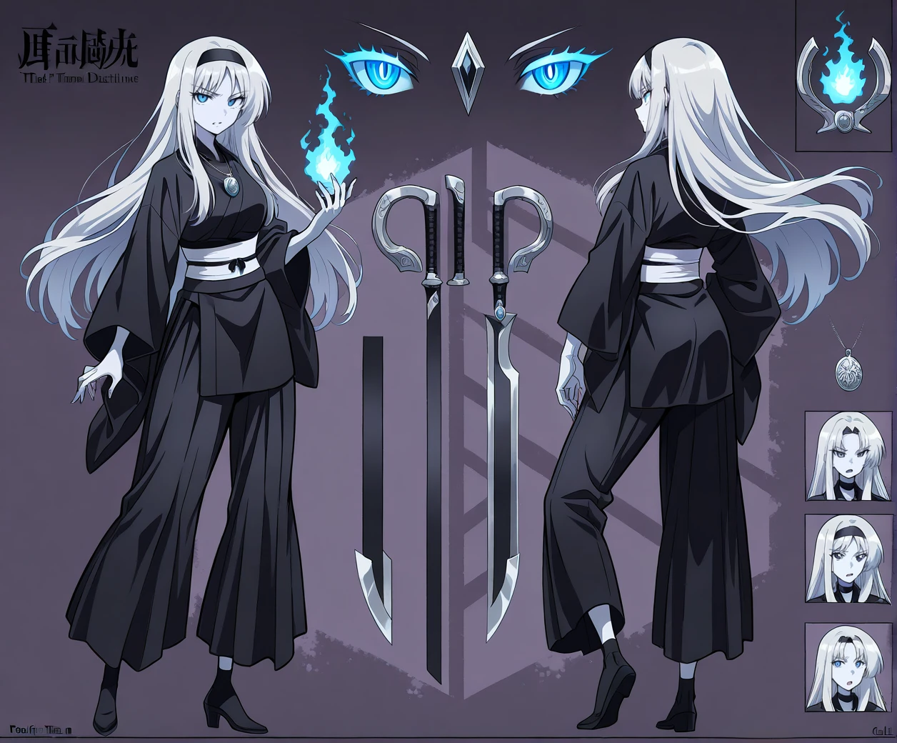 1girl, solo, masterpiece, best_quality, absurdres, perfect quality, high quality ,BREAK
reference sheet, multiple views, Front and Side view standing pose, Concept Art, BREAK
Design a disciplined martial artist with psychic abilities. This character has a sleek, modern gi with a black and white color scheme, and their fighting style is fast and efficient. The characterâs hair is short and dark, and their expression is always calm, like a true warrior. However, their aura is glowing faintly with psychic energy, hinting at their powers that allow them to control their opponents' movements briefly or strike from a distance. They are wearing a silver pendant around their neck, a family heirloom. The background features a rocky cliff with psychic energy cracks in the ground,BREAK,
<lora:Street_fighter_6_Takeshi_ArtStyle:1>