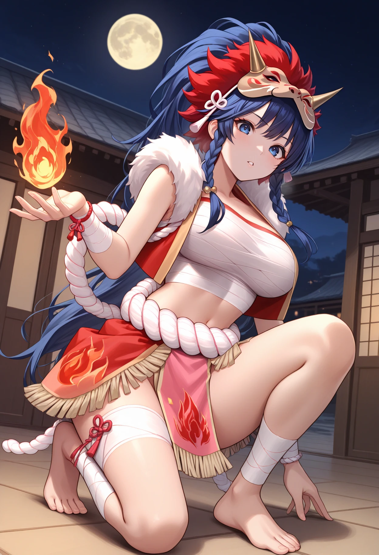 mother's smile, Rubolizada, pom pom, uniform, crop top, Falda Midriff, mini skirt, voladizo crop top, lift clothes, big, Sweat, thick thighs, (Giant Chest 1.5), uniform de animadora, false clothes, translucent clothes, Erect nipples under clothes, high ponytail, visible underwear, micro hand, (High Twine), (stand on one leg), spread legs, take your feet apart, Fully raised legs, masterpiece, highest quality, very detailed