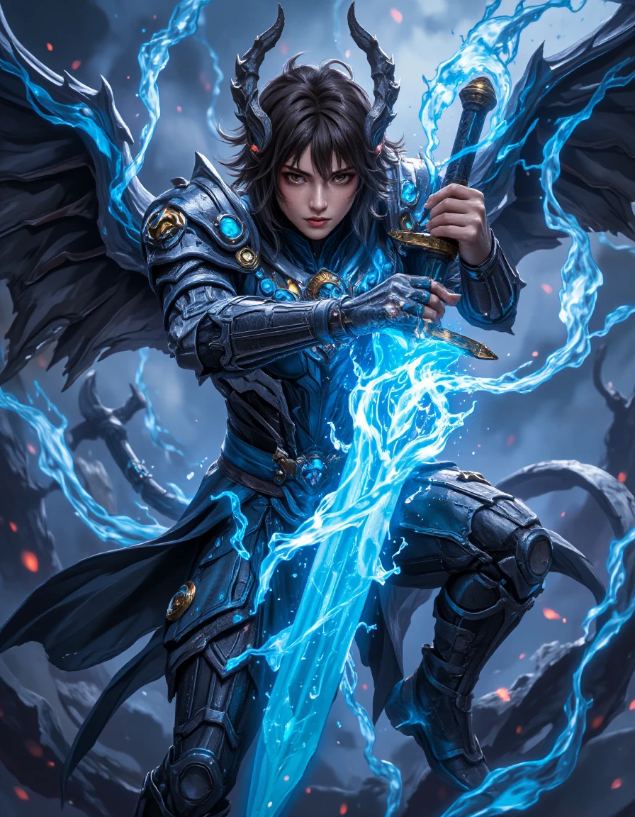 fantasy, spell, sword