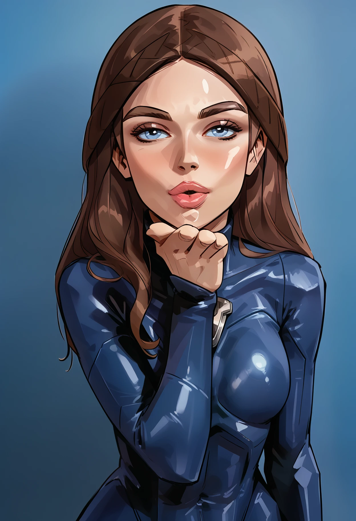 Blowing kiss/Air kiss concept, LoRA, PonyXL v1.0