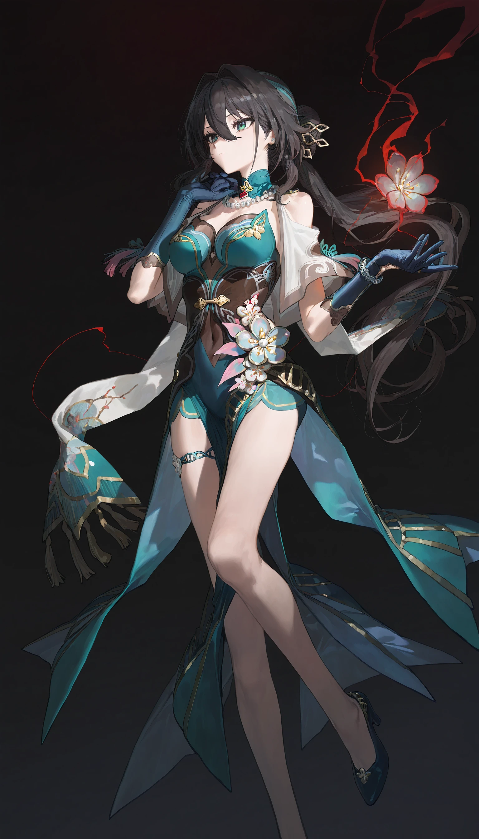 Anime girl with dragon and snake on her back, Onmyoji detailed art, onmyoji, Extremely detailed Artgerm, commission for high resolution, wlop and rossdraws, Japanese goddess, wlop rossdraws, Style Artgerm, fox nobushi, WLOP and Sakimichan, full-body xianxia, oc commission