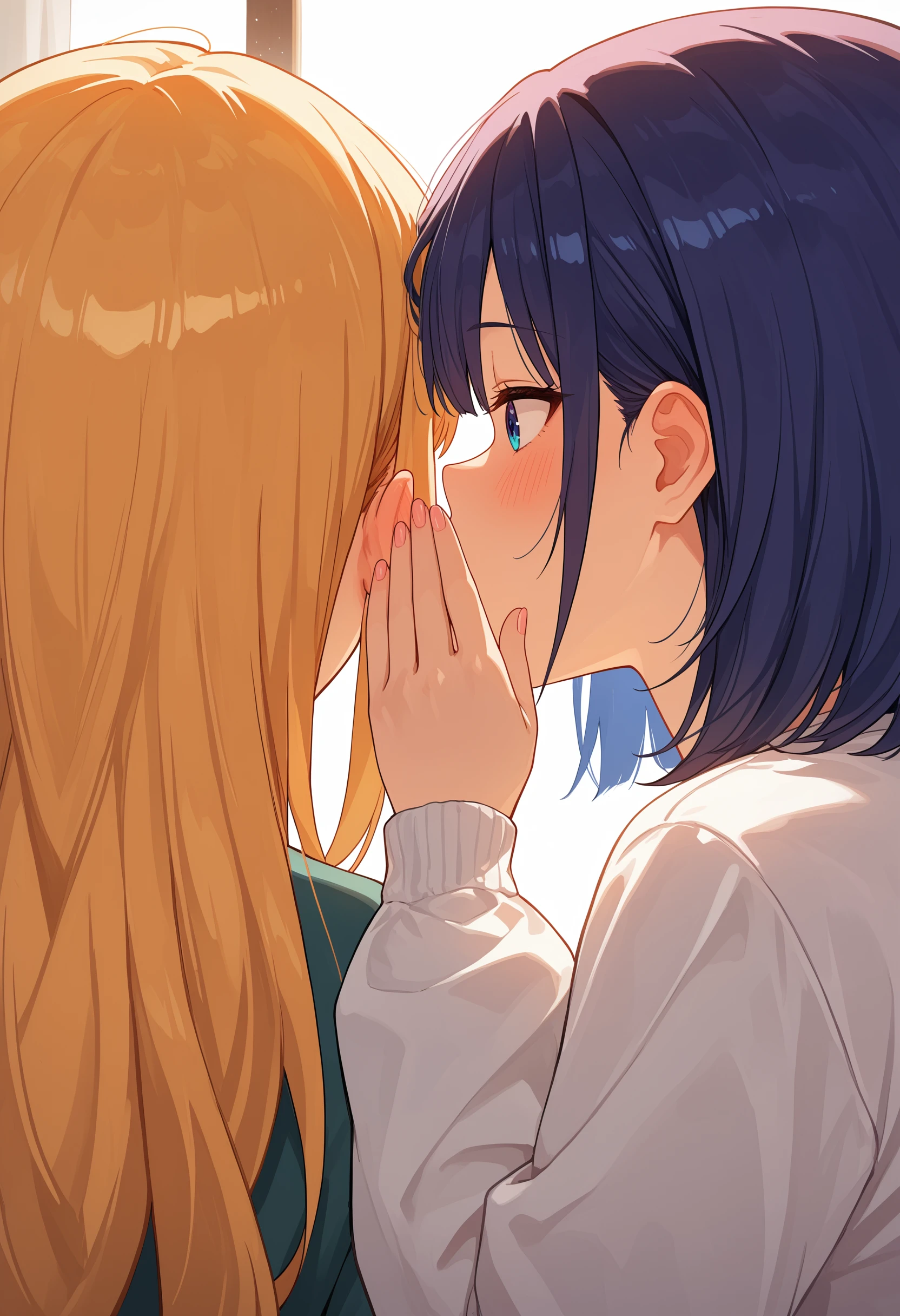 masterpiece, best quality, absurdres, safe
2girls, whispering in ear, from behind
<lora:whispering_in_ear_il_2_right_to_left:1>