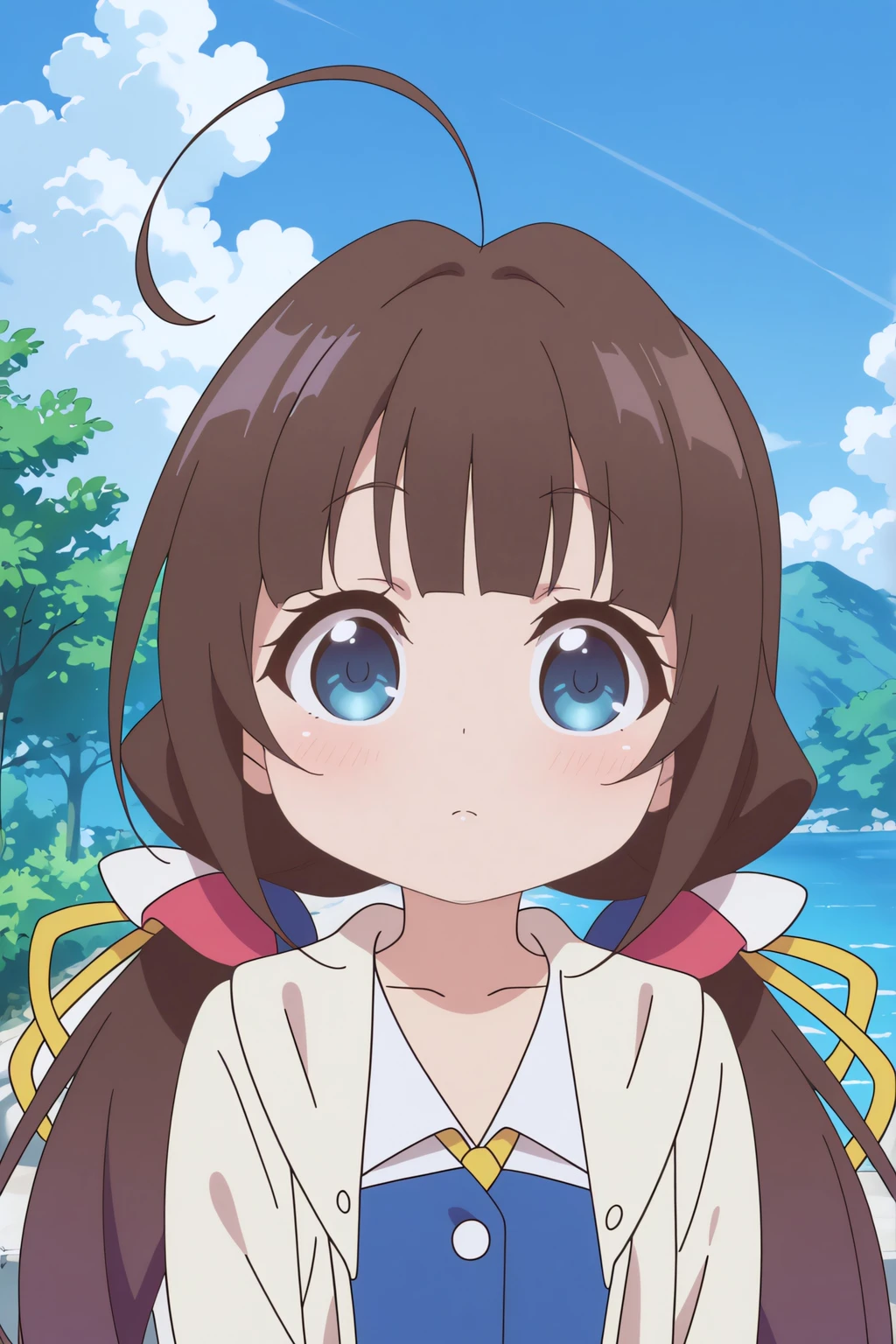 anime coloring, newest, Hinatsuru Ai, outdoors <lora:Ryuuou_no_Oshigoto-Hinatsuru_Ai-Illustrious:0.8>