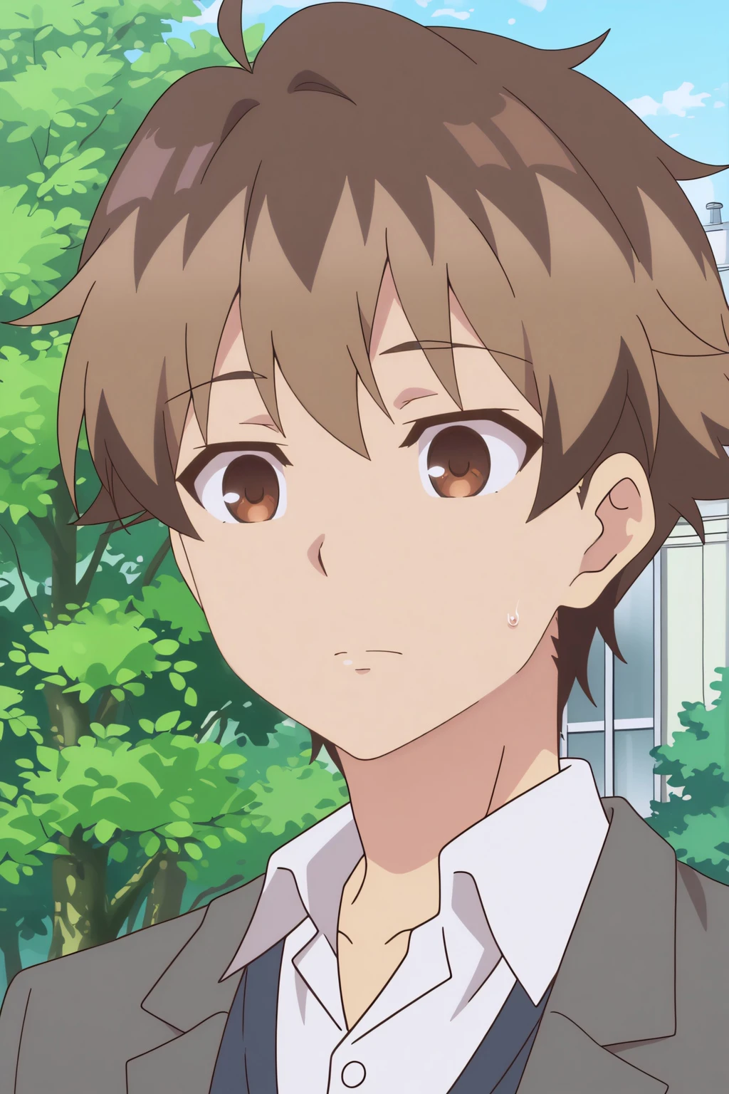 anime coloring, newest, Kuzuryuu Yaichi, outdoors <lora:Ryuuou_no_Oshigoto-Kuzuryuu_Yaichi-Illustrious:0.8>